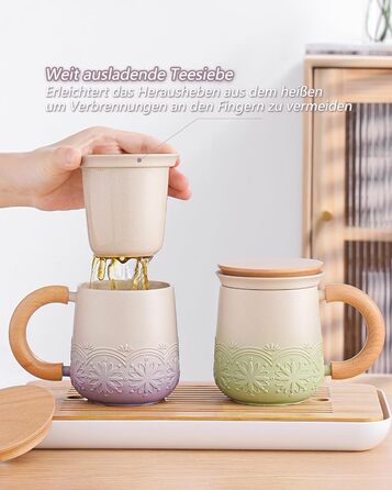 Чайная кружка с крышкой и ситечком, 420 мл Zens