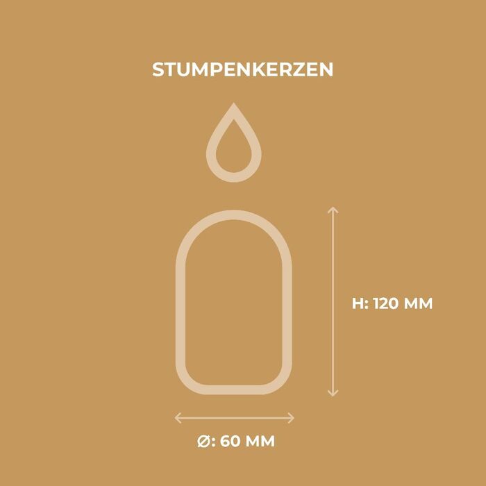 Стовпчасті свічки 6 x 12 см, час горіння 40 годин HORECA CANDLES