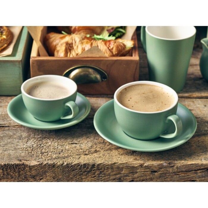 Блюдце 16 см, зеленое матовое, Matt Sage, Color Tea, GenWare