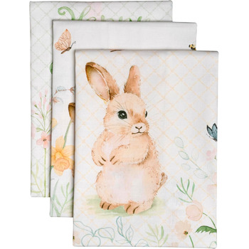 Набір з 3 багатоцільових кухонних рушників Maison d&39 Hermine Rural Christmas, 100 бавовна Барні рушники День подяки/Різдво (50 см x 70 см) (13 - Великодні роси)