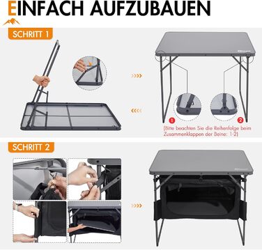 Стіл для кемпінгу 80 х 60 см Portal