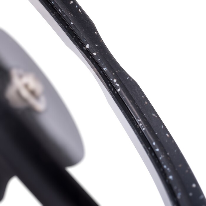 Крышка Fissman 22 см ARCADES с 'мраморным' силиконовым ободком черный цвет стекло (19902)