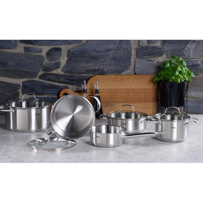 Каструля 3,3 л з нержавіючої сталі зі скляною кришкою 20 см San Francisco Fissler