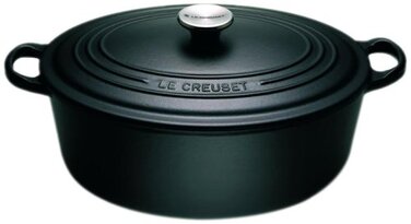 Гусятница / жаровня 29 см, чорний матовий Le Creuset