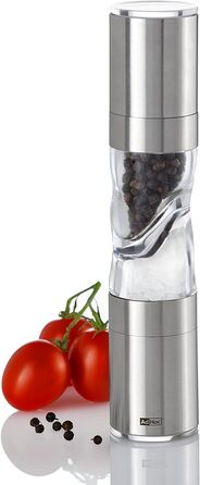 С начинкой из перца чили Резак чили с оригинальным режущим блоком Резак для специй в элегантной подарочной упаковке Матовая нержавеющая сталь (кофемолка для чили двойная кофемолка)