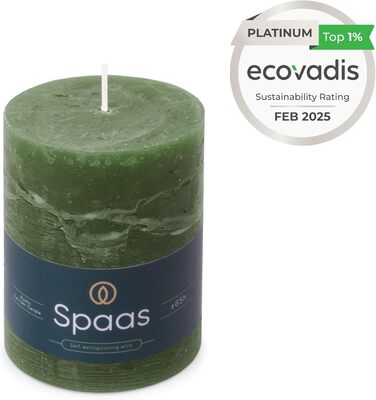 Свічка Spaas Rustic Pillar 80/110 мм 65 шт. - (темно-зелена)