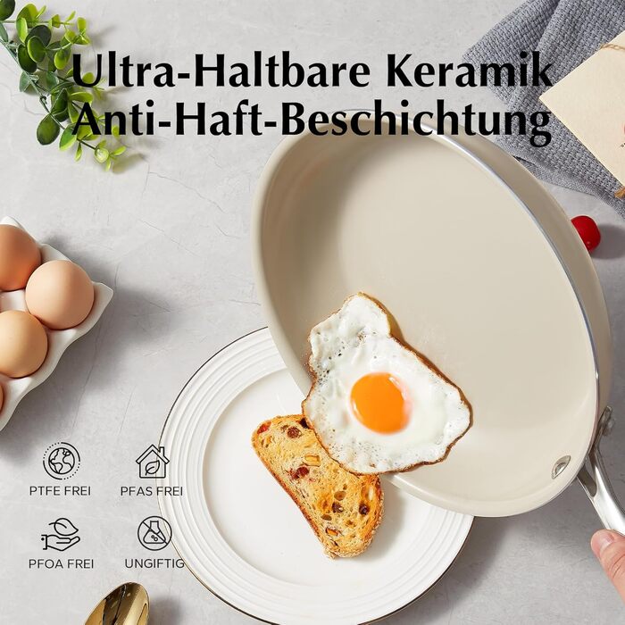 Набір керамічних індукційних сковорідок 20/24/28 см Redchef