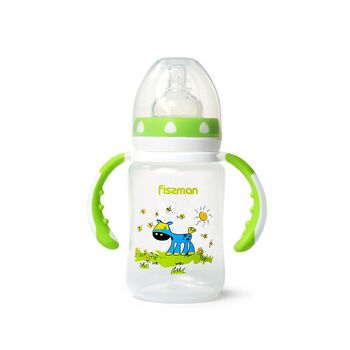 Пляшка для годування Fissman 240 мл з ручками салатовий (6894)