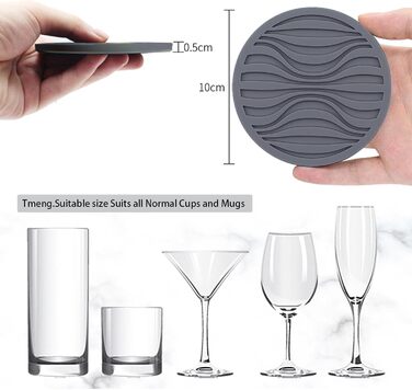 Силіконові підставки 6 шт сірі MMSGA