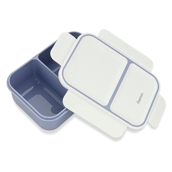 Ланч-бокс с двома відділенням 20 x 14 x 8 см 1300 мл Fissman