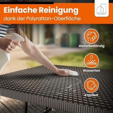 Складаний стіл для кемпінгу 180 х 75 см чорний NewHabitat