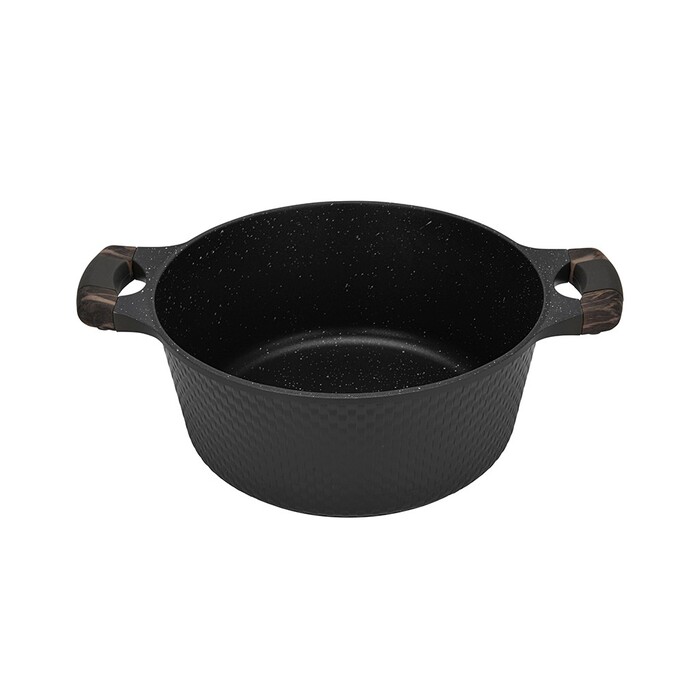 Кастрюля Fissman 28x12,3 см/6,4 л EVOLUTION со стеклянной крышкой литой алюминий с антипригарным покрытием (14582)