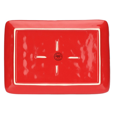 Блюдо сервірувальне прямокутне Rose&Tulpani Milano CONCERTO CORALLO, керамограніт, корал, 27 х 19 см