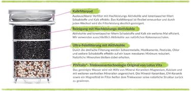 Скляний фільтрувальний графін 1,4 л Lotus Vita