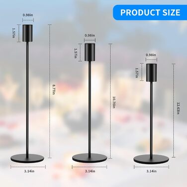 Набір із 6 свічників 33/28/23 см HAOYULUO