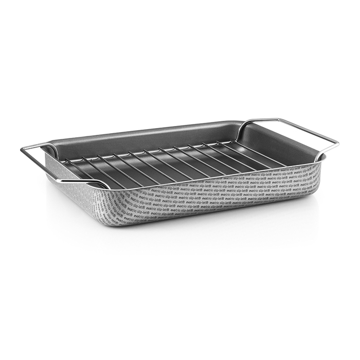 Жаровня с решёткой 25х18 см серая Roasting Pan Eva Solo