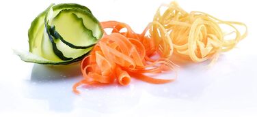 Ручний спіральний різак для овочів Westmark з 2 ріжучими конусами та фіксатором, нержавіюча сталь/пластик, антрацит/червоний, 11622260 (Triolo)