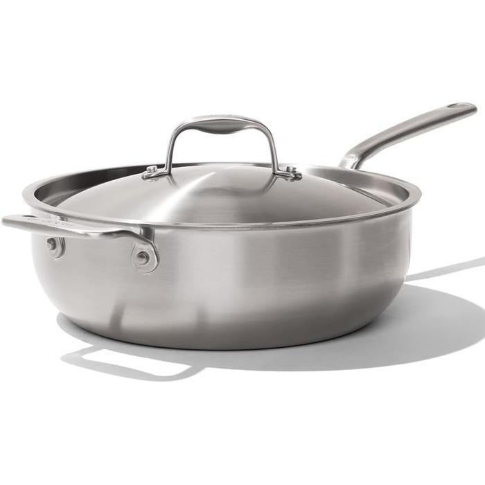 Посуд Made In сковорода з нержавіючої сталі об&39ємом 2,84 л 5-шарове покриття з нержавіючої сталі професійний посуд зроблено в Італії сумісний з індукцією (4,7 літра)