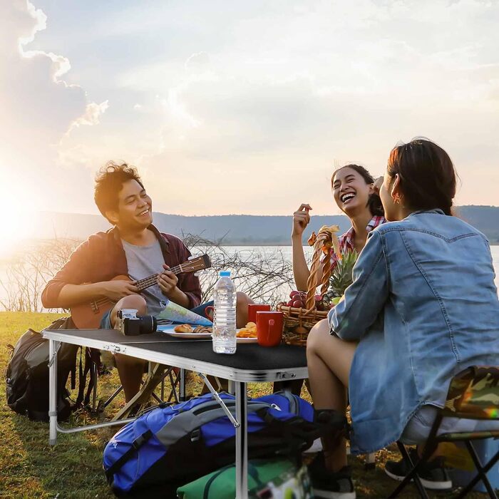 Стіл та стільці для кемпінгу чорний GOODS+GADGETS