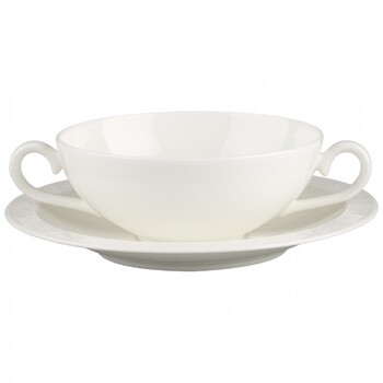 Піала для супу / бульйону з блюдцем 0,40 л White Pearl Villeroy & Boch