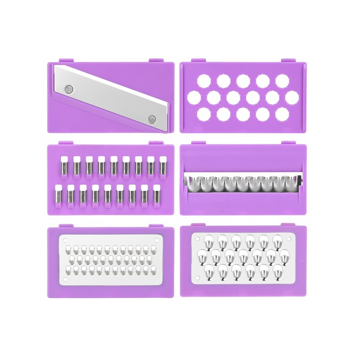 Терка Fissman шинковказ з контейнером 28x13x12 см з 6 змінними лезами нержавеющая сталь (18640)