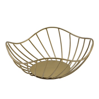 Кошик 20*8 см, золотий, металевий, Lotus Leaf, GenWare