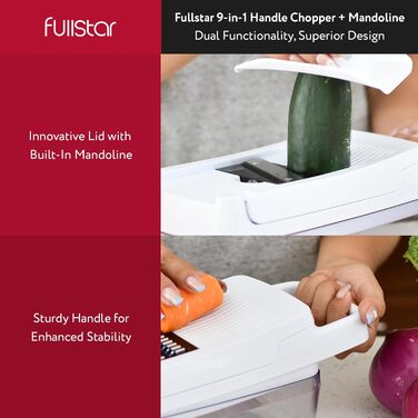 Овочерізка для овочів 9-в-1 біла fullstar
