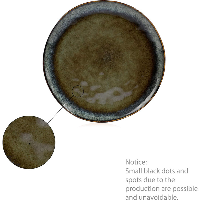 СПІВАЧКА Обідній сервіз Asti Stoneware, набір посуду з 12 предметів для 4 осіб, темний та унікальний дизайн, сучасний