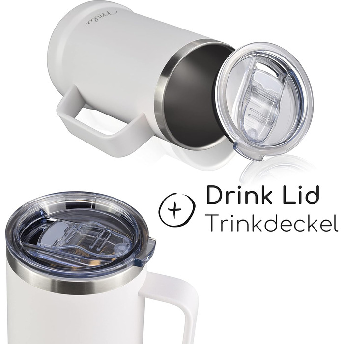 Термокухоль для пива 700 мл білий Milu