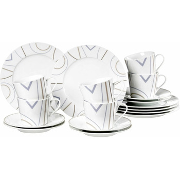 Кавовий сервіз на 6 персони, 18 предметів, білий GRAPHICS Ritzenhoff & Breker