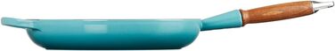 Сковорода чавунна 28 см з дерев'яною ручкою, бірюзовий Signature Le Creuset