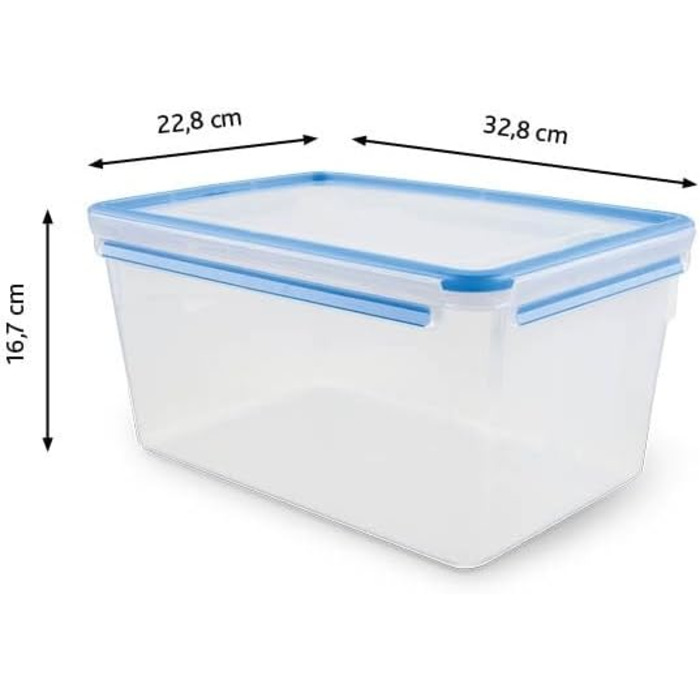 Контейнер для зберігання продуктів 8 л прямокутний з кришкою Clip & Close EMSA