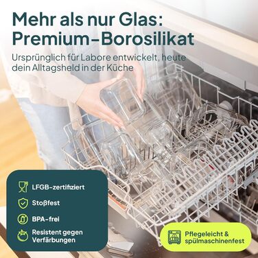 Скляні контейнери uandu з кришками, набір з 10 предметів, банки для приготування їжі, скляні контейнери для зберігання продуктів з кришками, набір скляних банок з кришками, скляні коробки для приготування їжі (зелені, набір з 15 шт. )