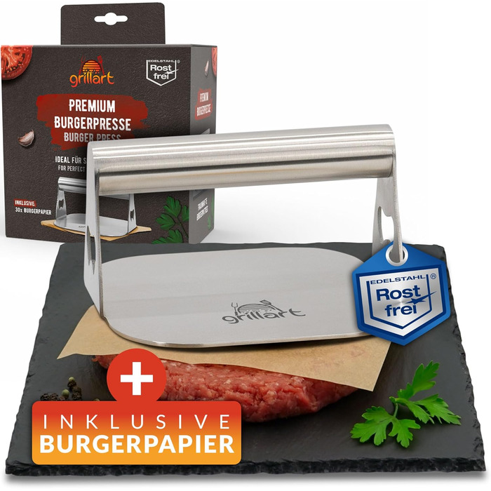 Прес для бургерів 14 см, нержавіюча сталь Grillart