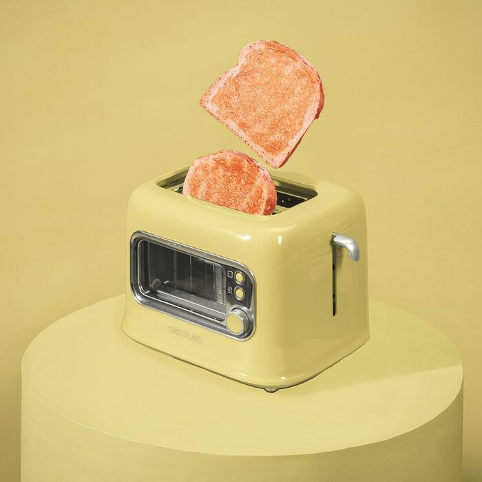 Тостер жовтий 700 Вт Cecotec