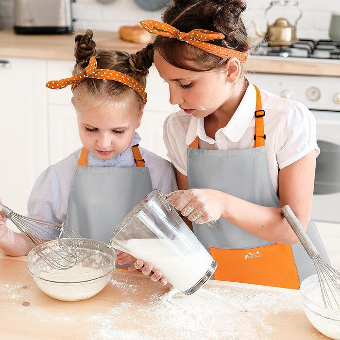 Фартух кухонний для дітей 46 х 60 см помаранчевий Viedouce