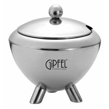 GIPFEL Сахарница OREOLE на ножках 10,2х11,2 см 400 мл (нерж. сталь) 9831 GIPFEL