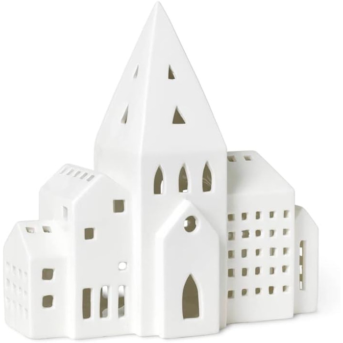Свічник-будиночок для чайних свічок 21 см білий Lichthaus City Urbania Kähler