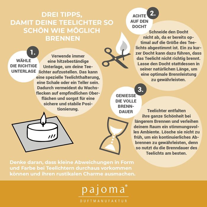 Ароматичні чайні свічки Pajoma 90, 3x30 шт. , ароматичні свічки, багато ароматів на вибір, висота 1,5 см, діаметр 3,5 см (медовий торт, 30 шт.)