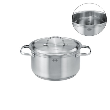 Набір з 3 каструль з кришками, нержавіюча сталь Pureelements Rosle