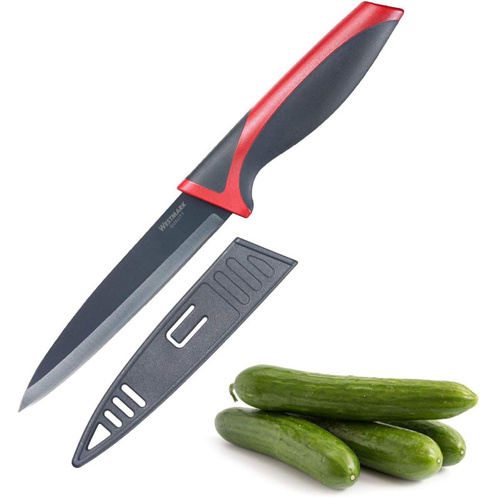 Набір ножів Westmark 5 шт. , 1 велика обробна дошка та 4 ножі, обробна дошка 37 х 25,5 см, лезо кухарського ножа/ножа для хліба по 20 см, лезо канцелярського ножа 12 см, лезо ножа для чищення овочів 8 см, 145222E6 (ніж для чищення овочів)