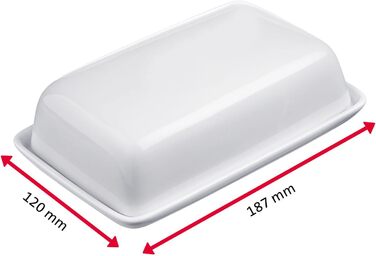 Маслянка Westmark - Ідеально підходить для сервірування та зберігання - Можна мити в посудомийній машині - Спеціальний рельєф для надійного захоплення (керамічний, одинарний)