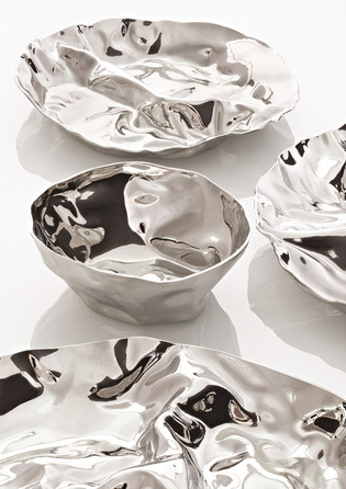 Блюдо 28,4х4х28,4 см металлик Pepa Alessi