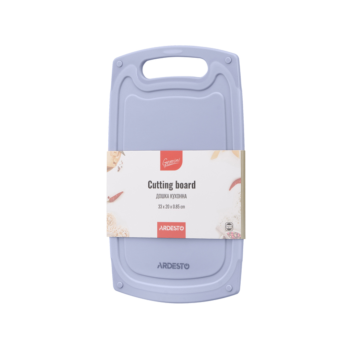 ARDESTO Gemini Кухонная Доска, 33x20x0.85см, Пластик, Серый