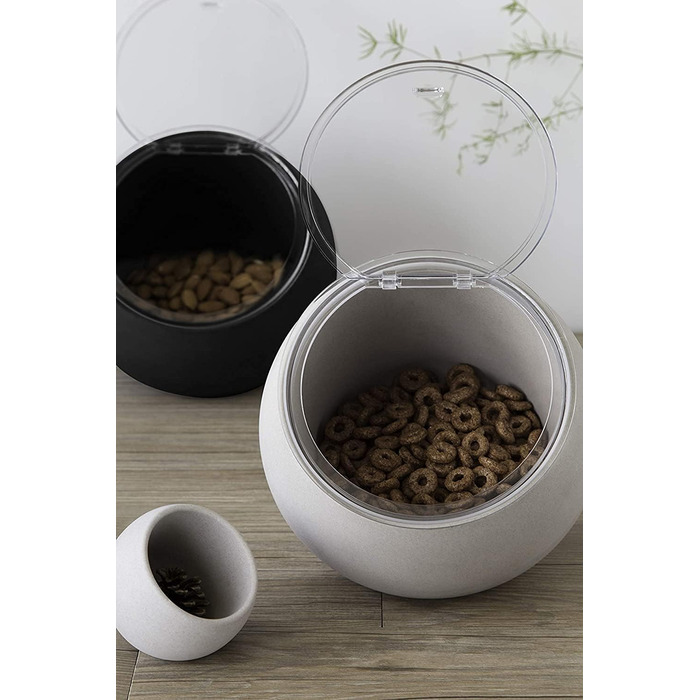 Сервірувальний набір APS Moon - Набір з 2 предметів 1 меламінова миска (Ø 19 см) 1 відкидна кришка з силіконовим ущільнювачем, чорний чорний Ø 19 см