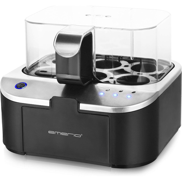 Яйцеварка на 6 яєць 400 Вт, чорна/срібляста Emerio