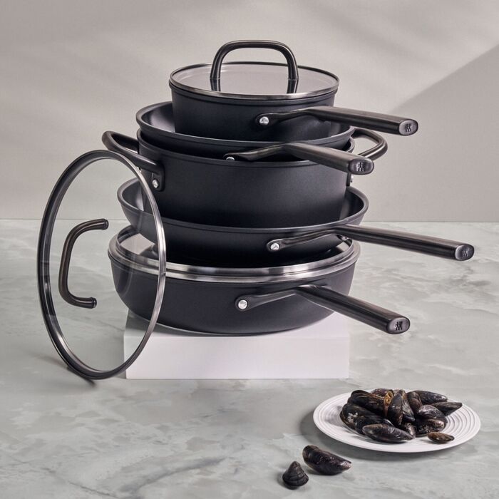 Сотейник 18 см со стеклянной крышкой, черный Milano Zwilling