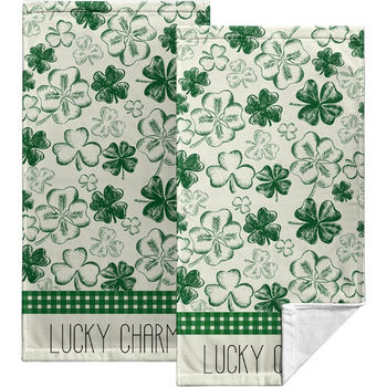 Різдвяні кухонні рушники Kwlegh, рушник для рук, різдвяна ялинка, цукерка-тростина, сніжинка, рушник для пальців, набір з 2 шт. , милий чоловічий банний рушник, високопоглинаючі рушники, 36 x (талісман на щастя)