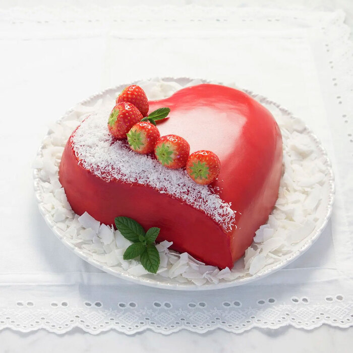 SFT211/C Форма силіконова без кільця 'Сердце' 205х186 мм, h 54 мм