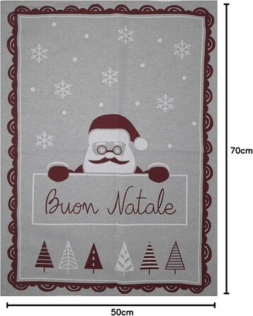 Набір з 12 різдвяних кухонних рушників 70 x 50 см Zambaiti